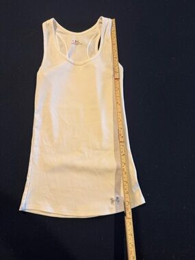 Under Armour White Ribbed Heat gear Racerback Tank XS